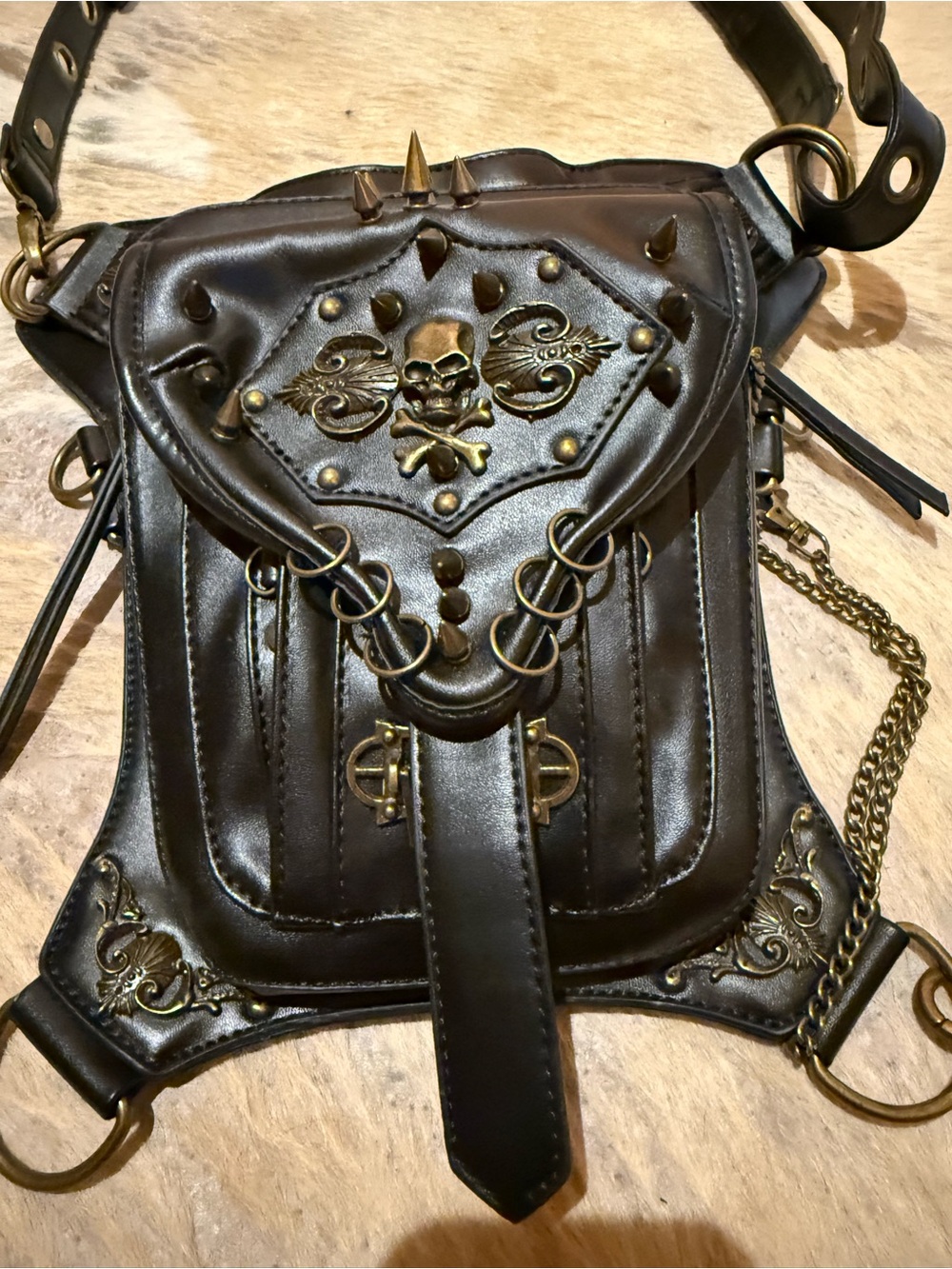 Leather Gothic Utility | Bag Burning Man Festival Holster Crossbody Steampunk